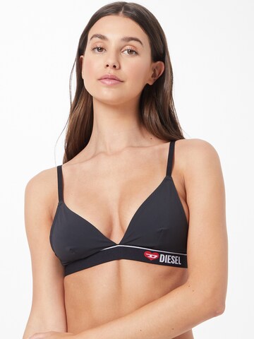 DIESEL Triangle Bra 'LIZZYS' in Black: front