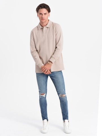 Sweat-shirt 'OM-SSNZ-0149' Ombre en beige