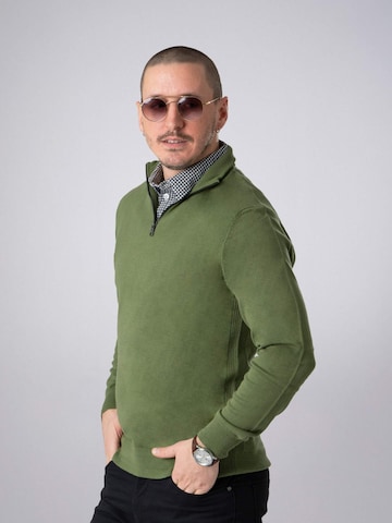 PANTONECLO Pullover 'Pantoneclo Men’s Mock Sweater' i grøn