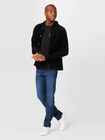 WEEKDAY Regular fit Button Up Shirt in Black