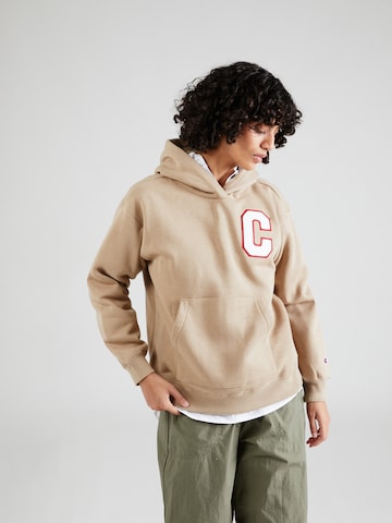 Champion Authentic Athletic Apparel Sweatshirt in Beige: front