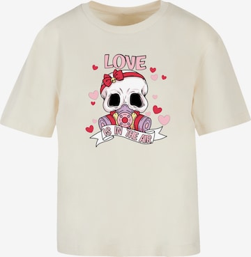 T-shirt 'Anti Valentinstag LOVE is in the air' F4NT4STIC en beige : devant