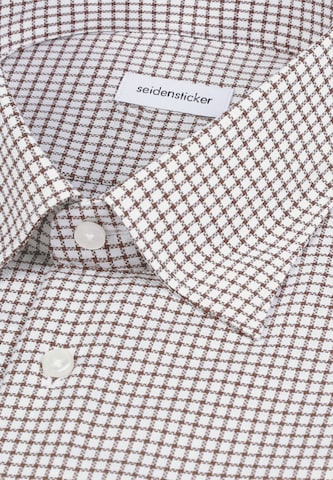 SEIDENSTICKER Slim fit Zakelijk overhemd 'CLASSIC ESSENTIALS' in Bruin