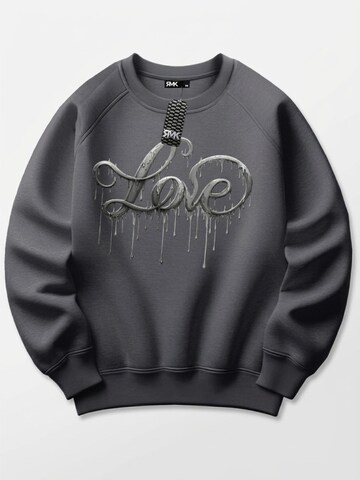 RMK Sweatshirt 'Love'‌‌‌‌‌‌‌‌‌ in Grau: Vorderseite