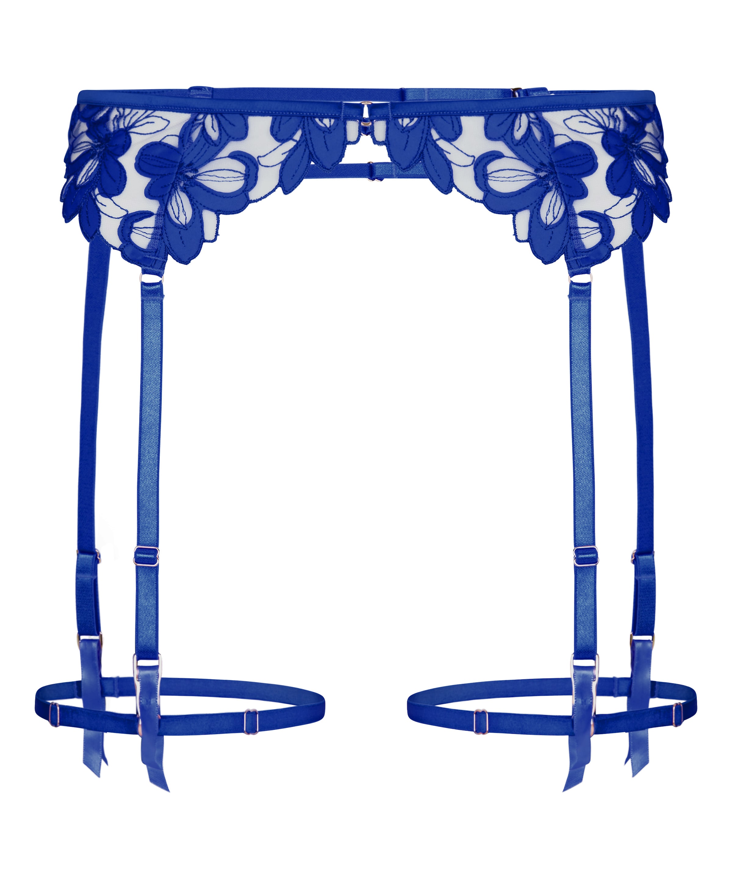 Hunkemöller Strumpfhalter 'Beatrice' in Blau: Vorderseite
