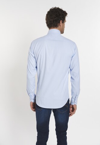 mėlyna DENIM CULTURE Standartinis modelis Marškiniai 'Tokio'