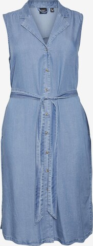 Vero Moda Curve Skjortklänning 'BREE' i blå: framsida