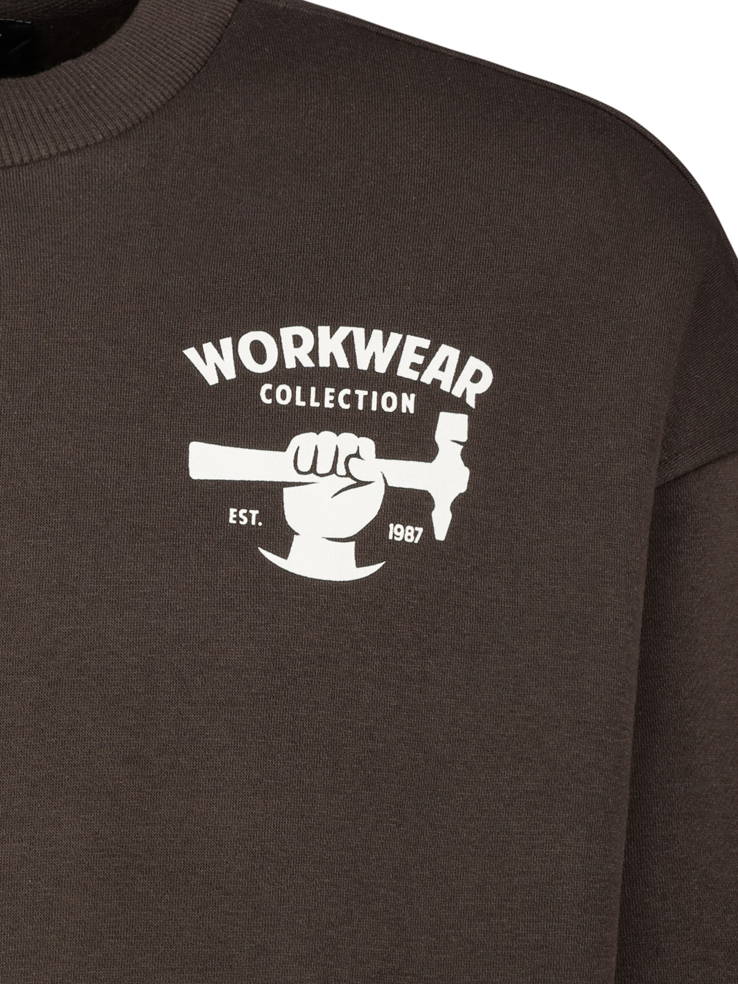 Sublevel Sweatshirt 'Worker' in Braun