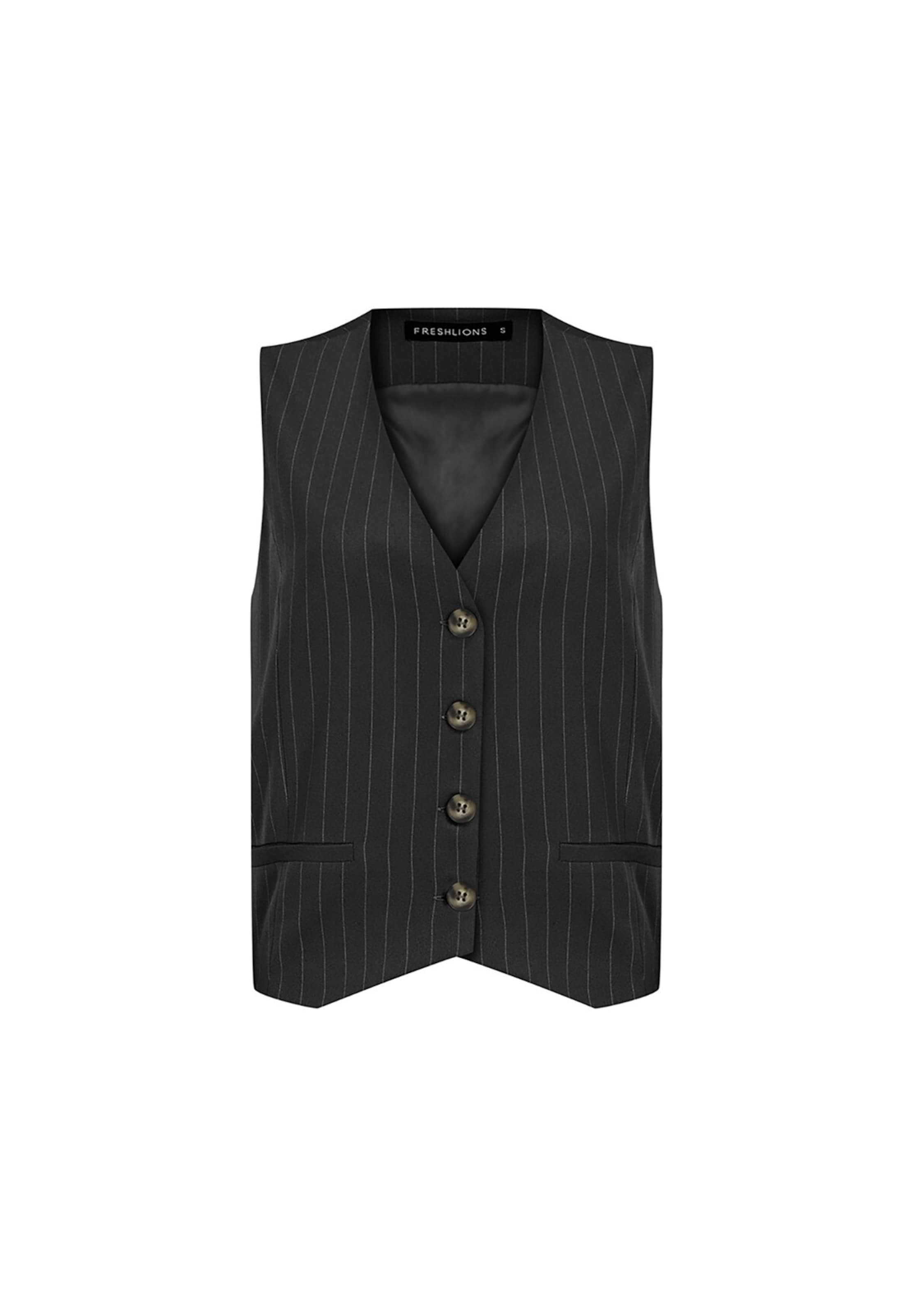 FRESHLIONS Weste 'Velvet' in Grau: Vorderseite