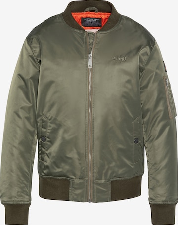 Veste mi-saison Schott NYC en vert : devant
