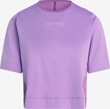 T-shirt fonctionnel Calvin Klein Sport en violet : devant