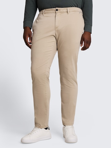 TOM TAILOR Men + Regular Chino Pants in Beige: front
