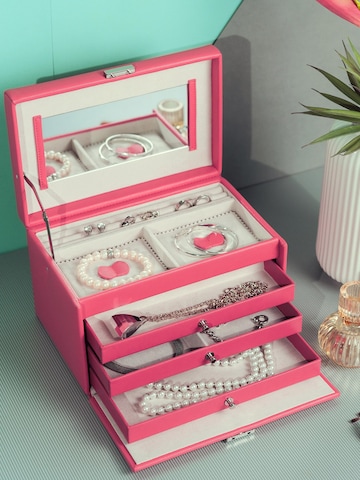 Boîte à bijoux 'JOLIE Schmuckkästchen - Kreuznarben Optik' Friedrich23 en rose