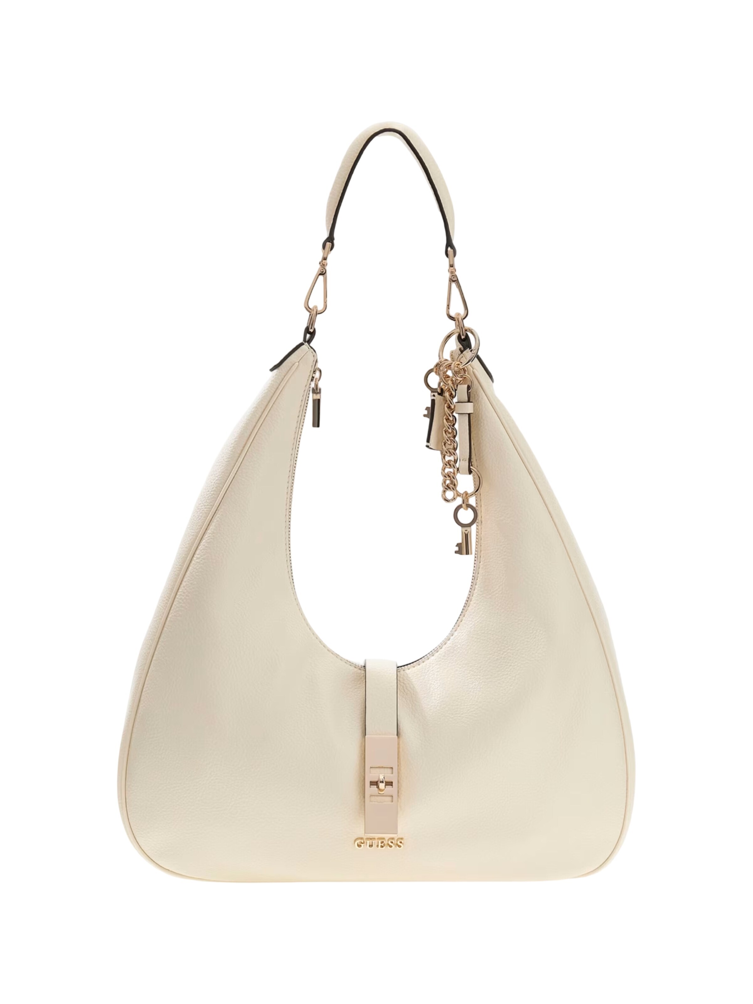 GUESS Axelremsväska 'Brooke Hobo' i One Size i kräm, Produktvy