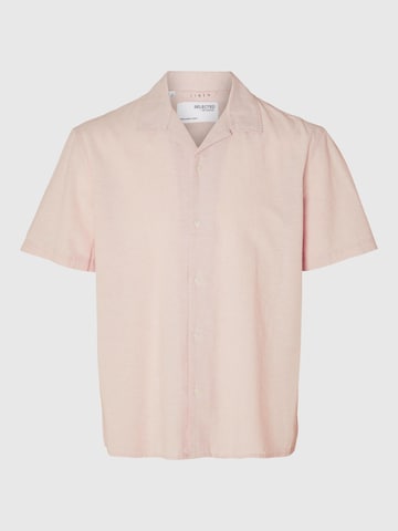 SELECTED HOMME Comfort fit Button Up Shirt in Orange