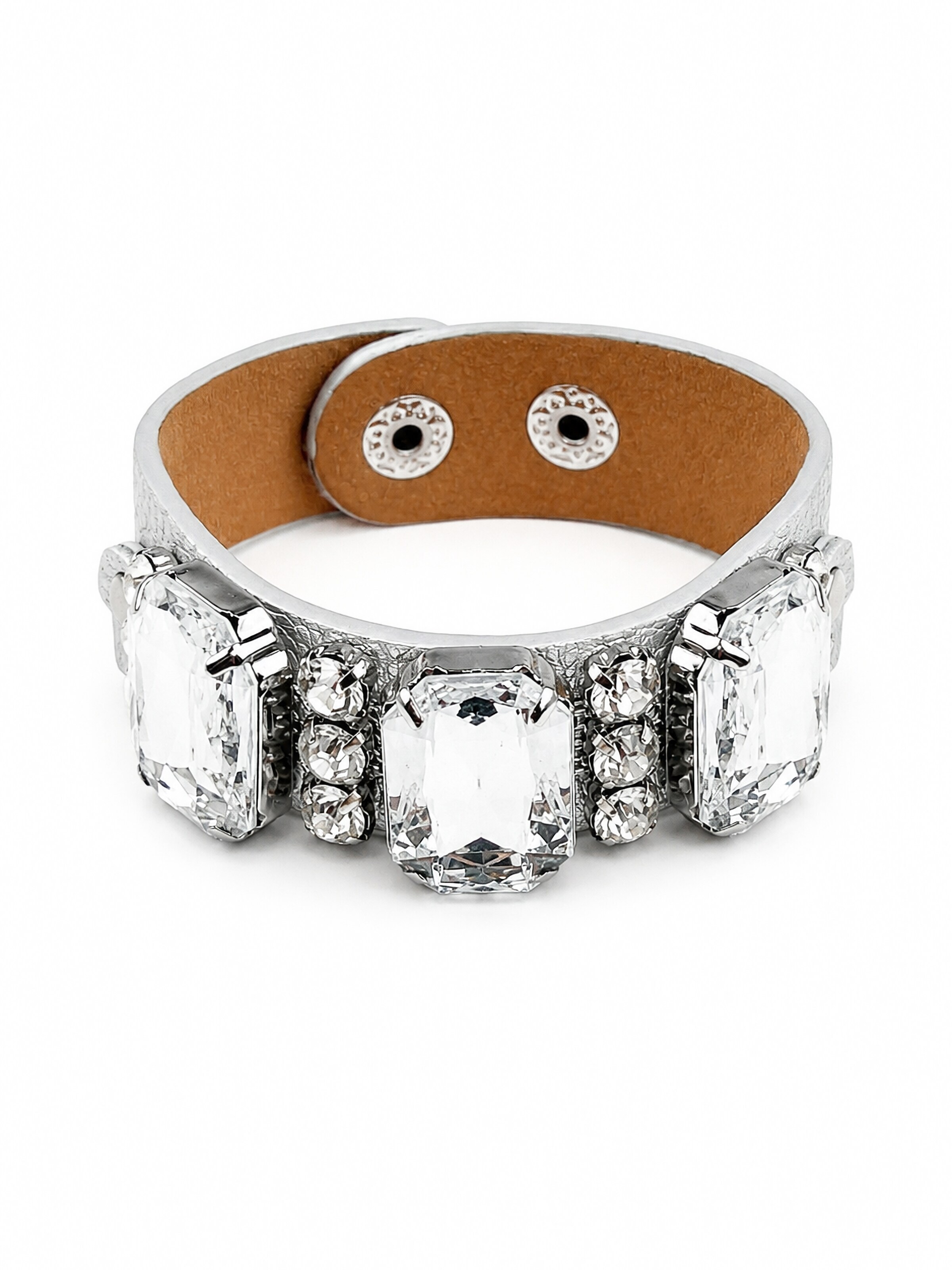 COLLEZIONE ALESSANDRO Bracelet 'Crystal' in Silver: front