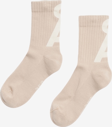 Chaussettes ARMEDANGELS en beige : devant