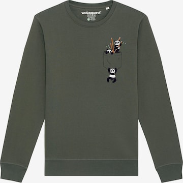 Watapparel Sweatshirt ' Pocket Pandas ' in Grün: Vorderseite