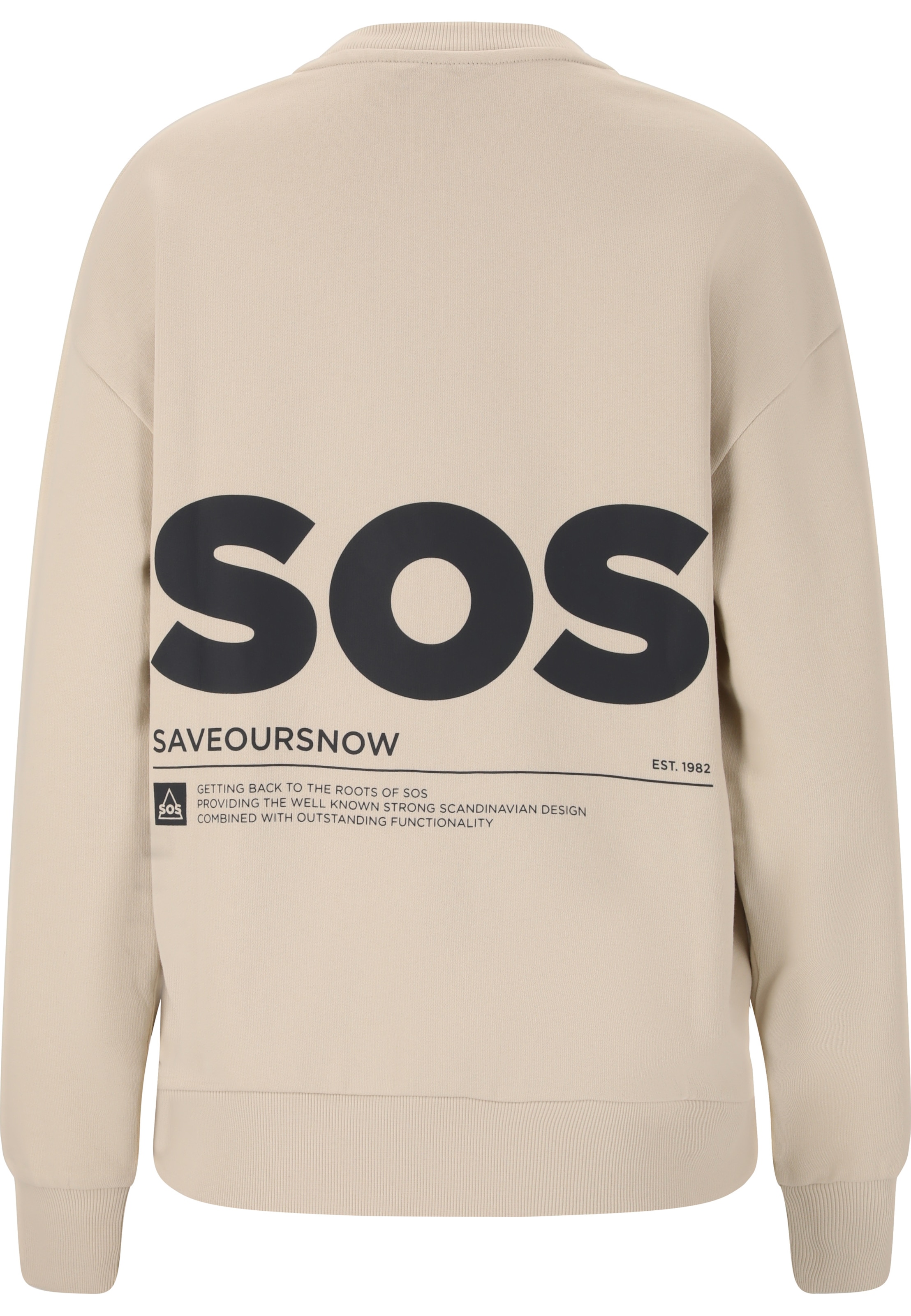 SOS Sweatshirt 'Bovec' in Beige