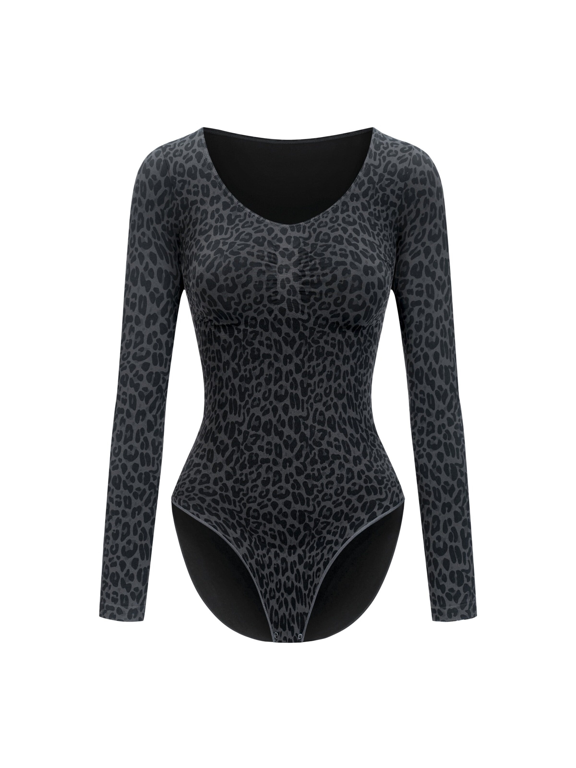 cfab Body modelant 'Bodysuit Sculpting Shapewear Longsleeve mit Slip' en XS en noir denim, Vue avec produit