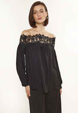 Chemisier usha BLACK LABEL en noir : devant