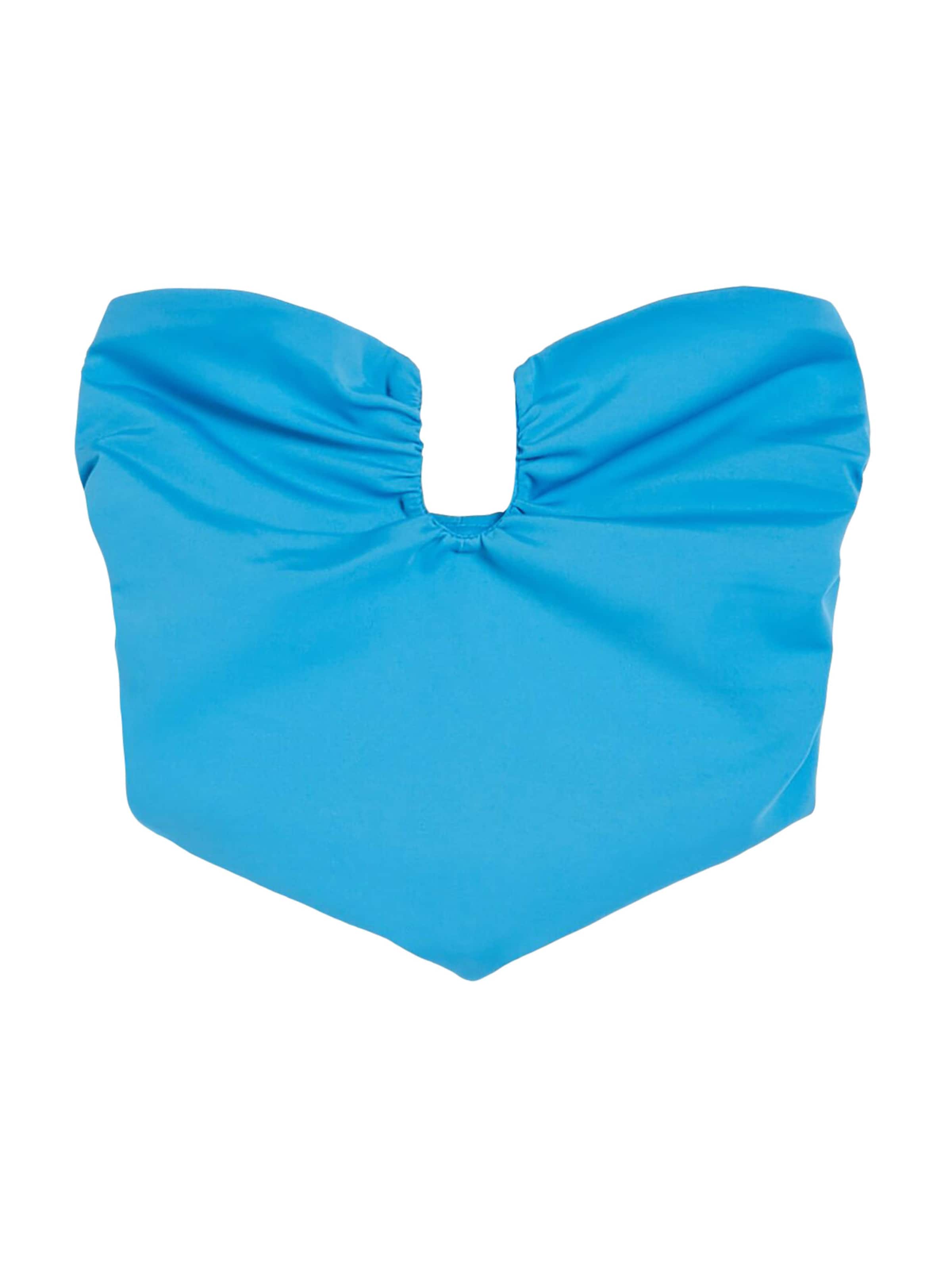 Bershka Top | modra barva: sprednja stran