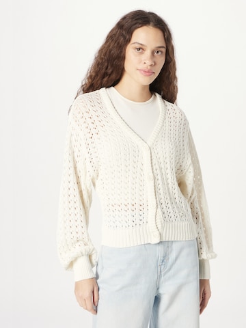LTB Knit Cardigan in White: front