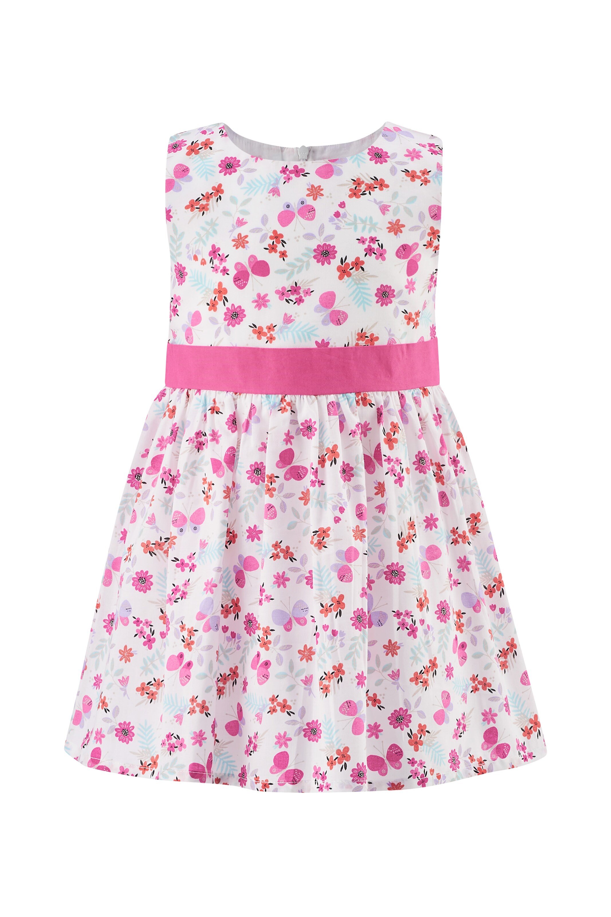 happy girls Dress in Pink: front