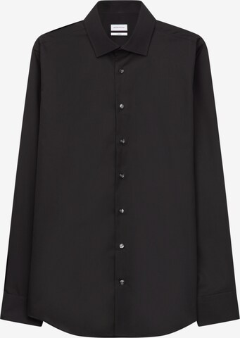 Chemise business SEIDENSTICKER en noir : devant