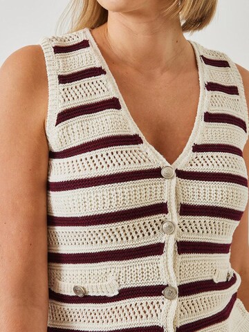 Gilet in maglia di Bianco Lucci in beige