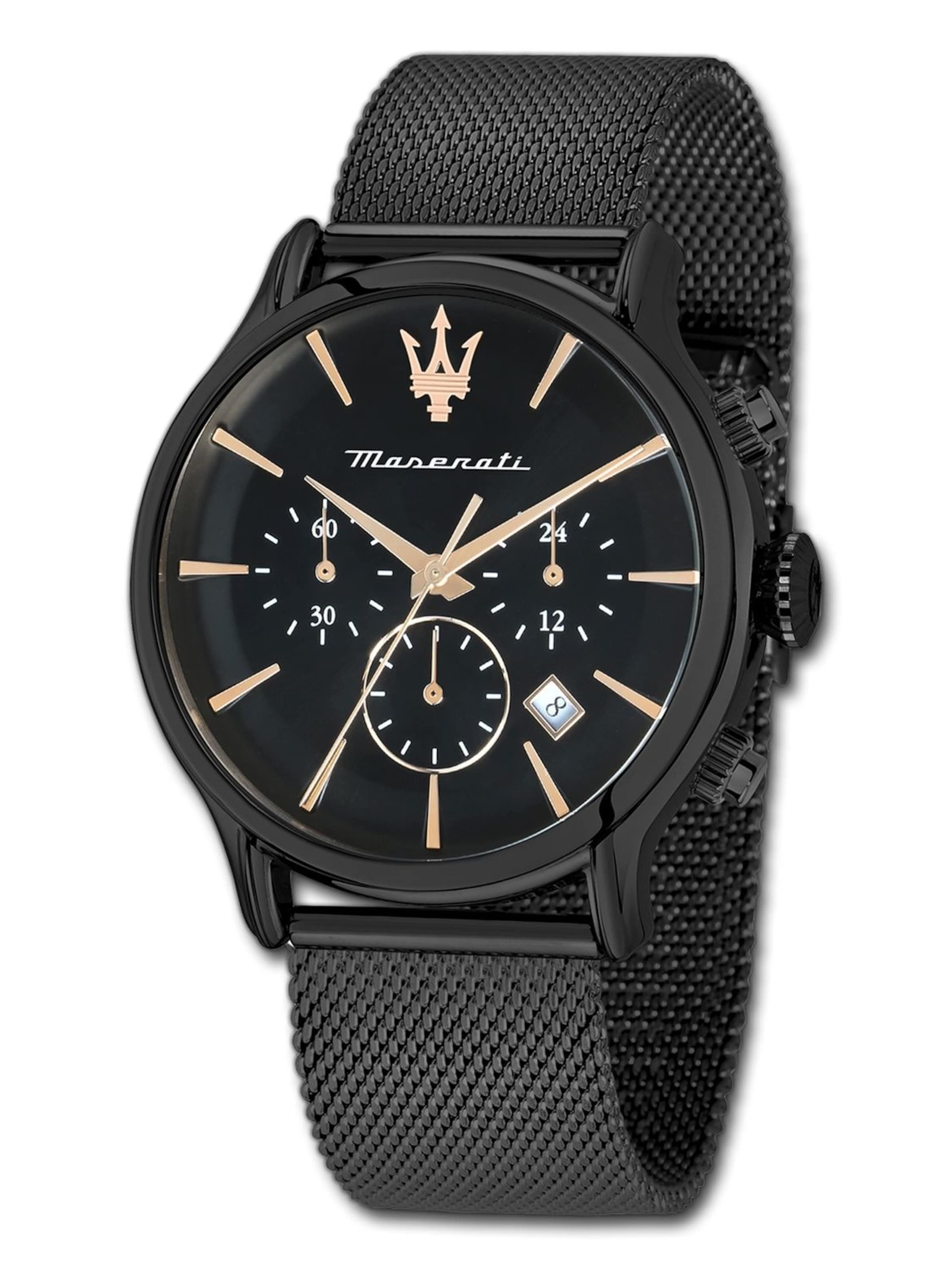 Maserati Analoog horloge in Zwart: voorkant