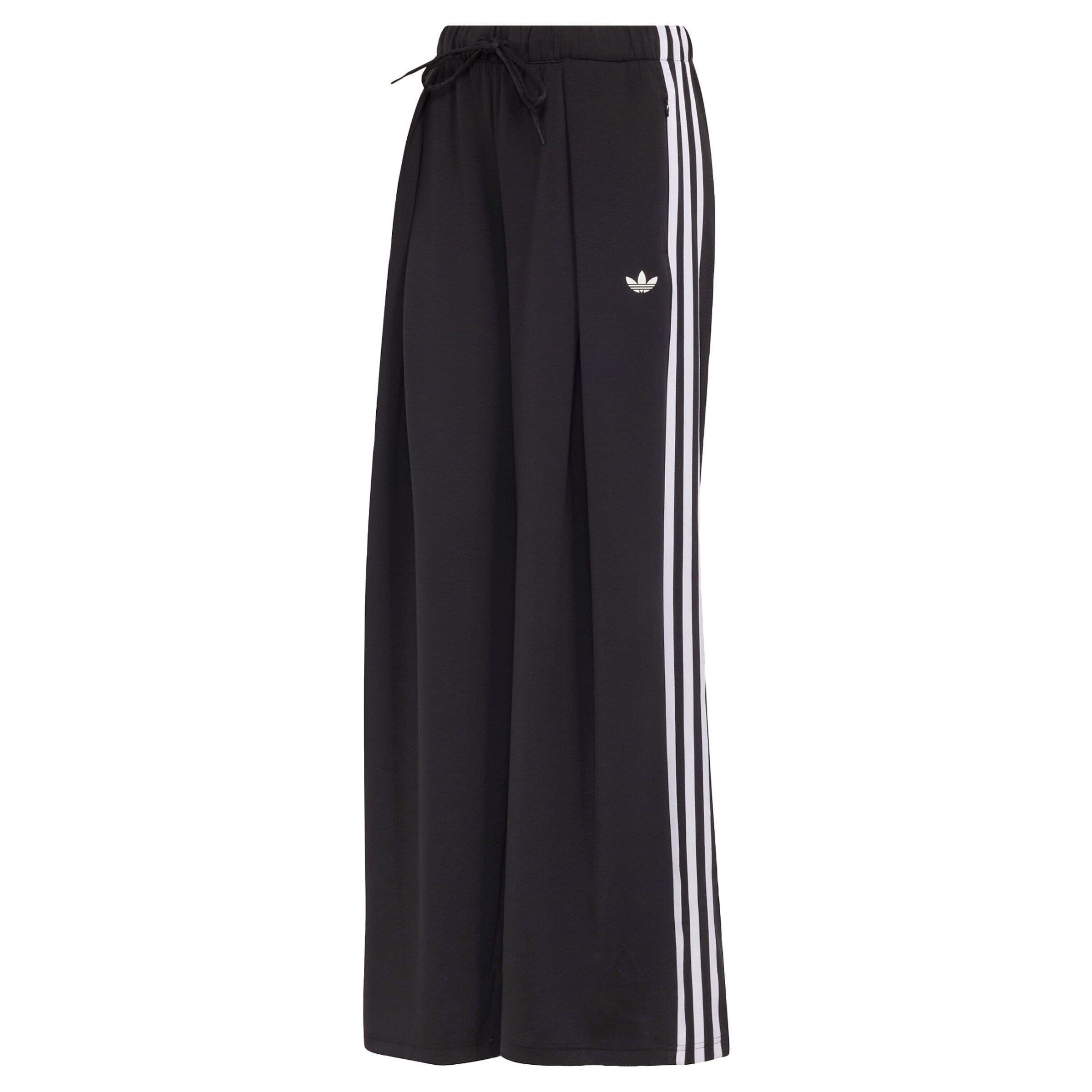 ADIDAS ORIGINALS Loose fit Pleat-front trousers 'Adidas Originals By Jennie' in Black: front