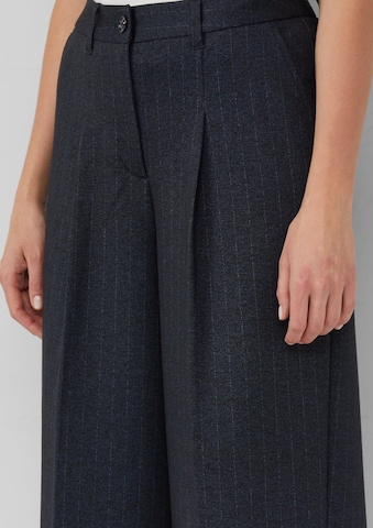 s.Oliver Wide leg Bandplooibroek in Blauw