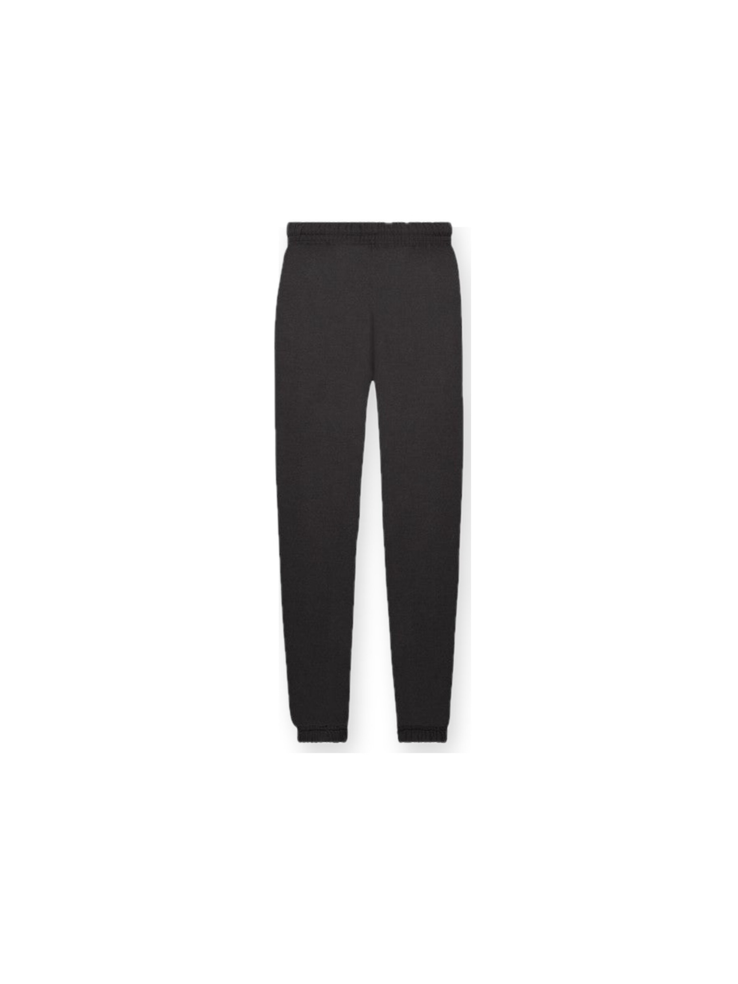 FRUIT OF THE LOOM Regular Broek 'Sweatpants with cuffs for kids' in Zwart: voorkant