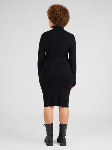 Vero Moda CurvePletena haljina 'CABA' - crna boja