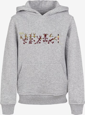 F4NT4STIC Sweatshirt 'Looney Tunes Wile E Coyote Colour Code' in Grijs: voorkant