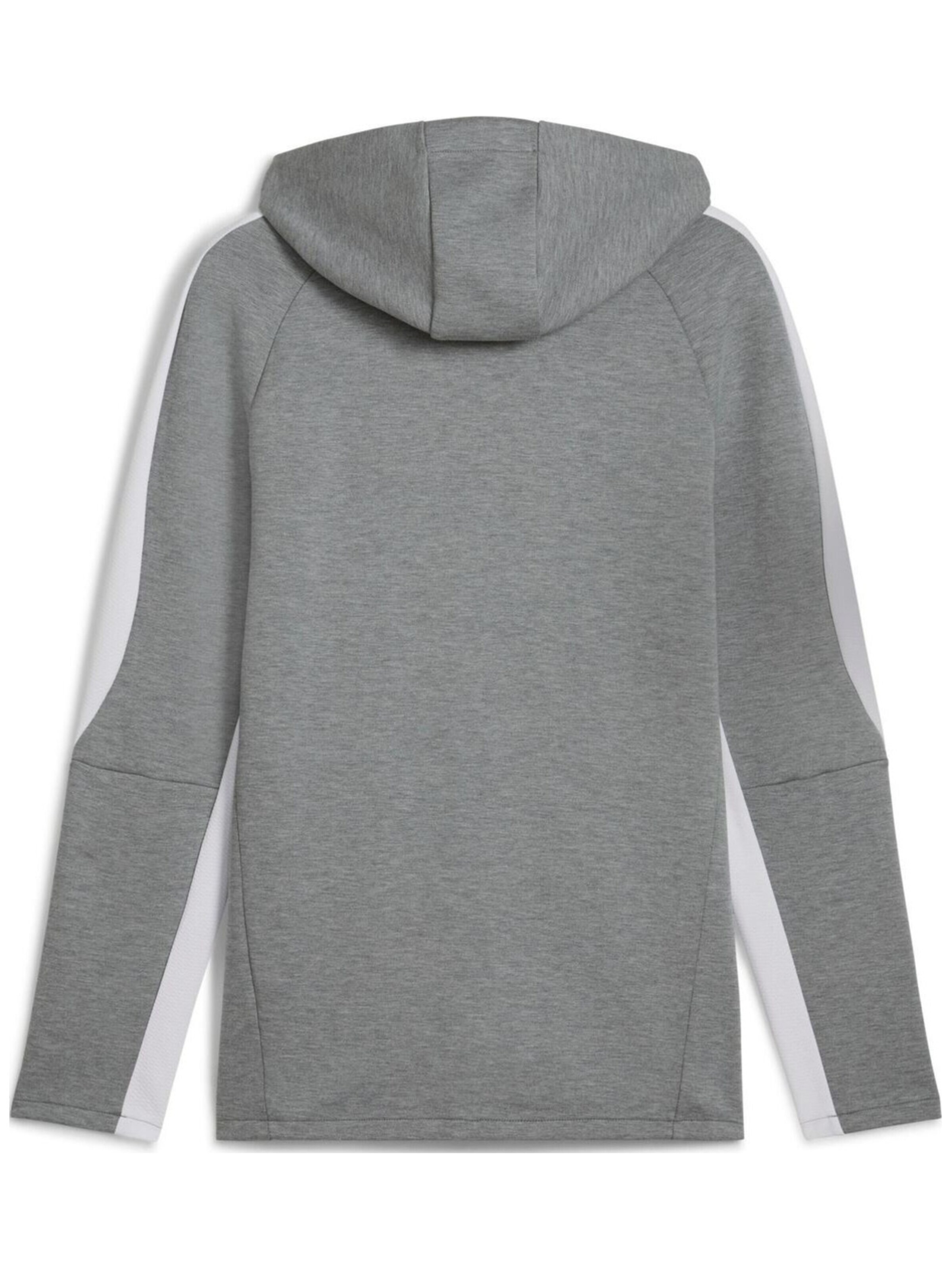 PUMA - Sudadera con cremallera 'Puma Teamevostripe Hooded Jacket Medium' en gris