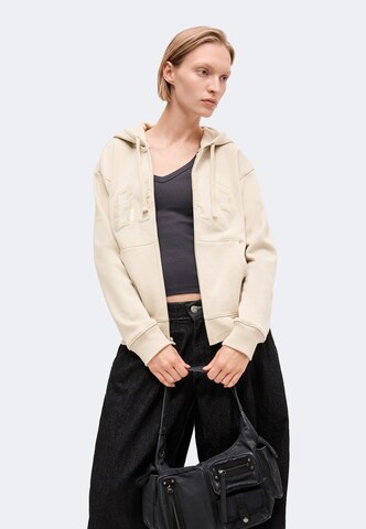 GAP Sweatjacke 'HERITAGE' in Beige