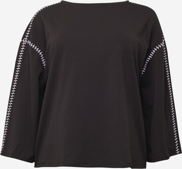 Vero Moda Curve Shirt 'VALENTINA' in Schwarz: predná strana