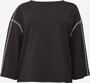 Vero Moda Curve Shirt 'VALENTINA' in Zwart: voorkant