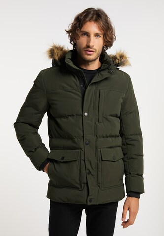 ALEKO Winterparka in Groen: voorkant