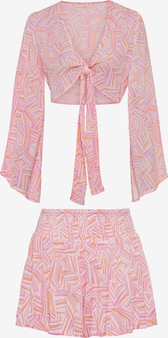 Tuta jumpsuit di LSCN by LASCANA in rosa: frontale