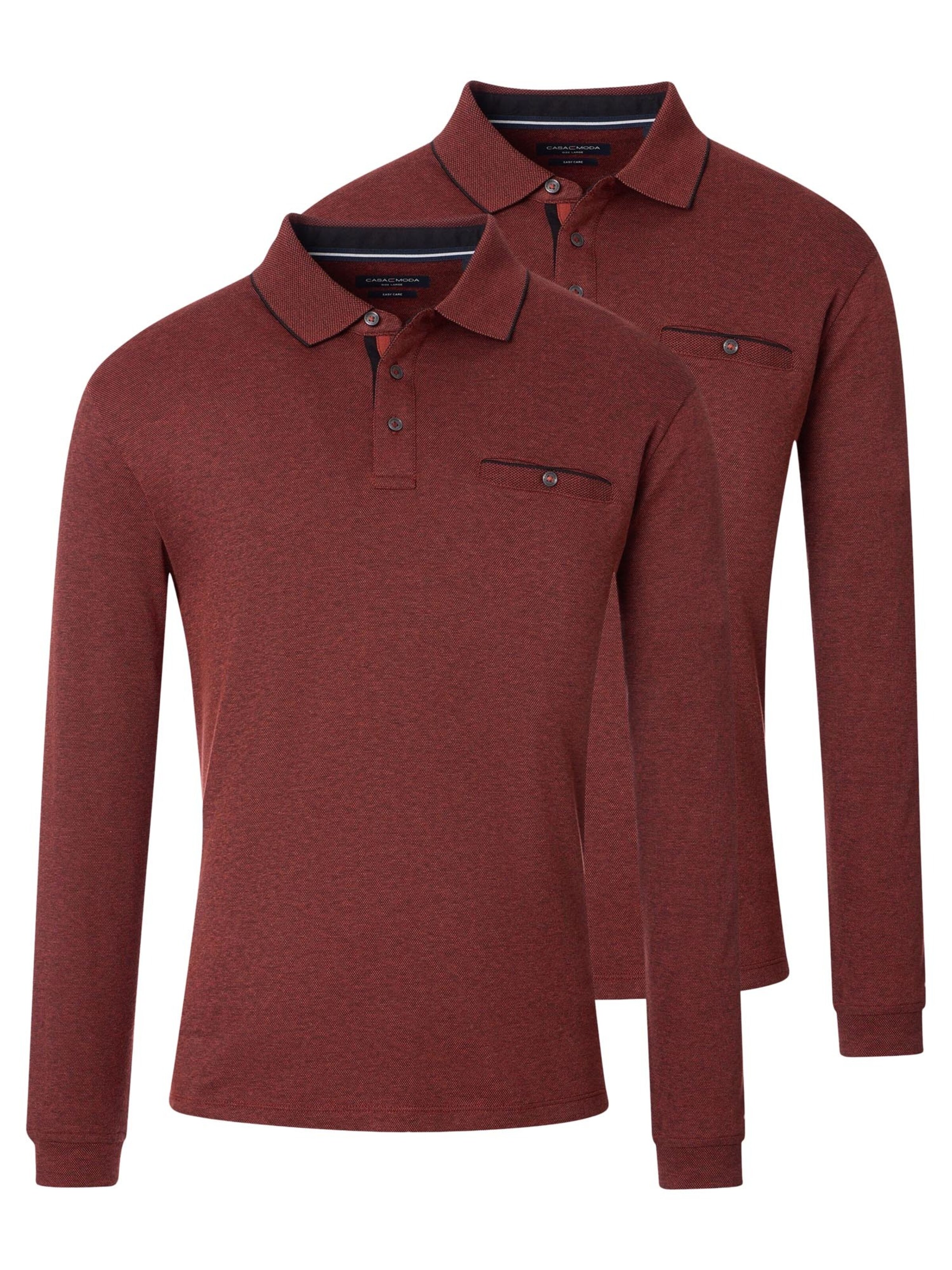 CASAMODA Shirt 'Basic' in Red: front