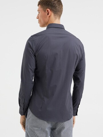 WE Fashion Slim fit Button Up Shirt in Grey