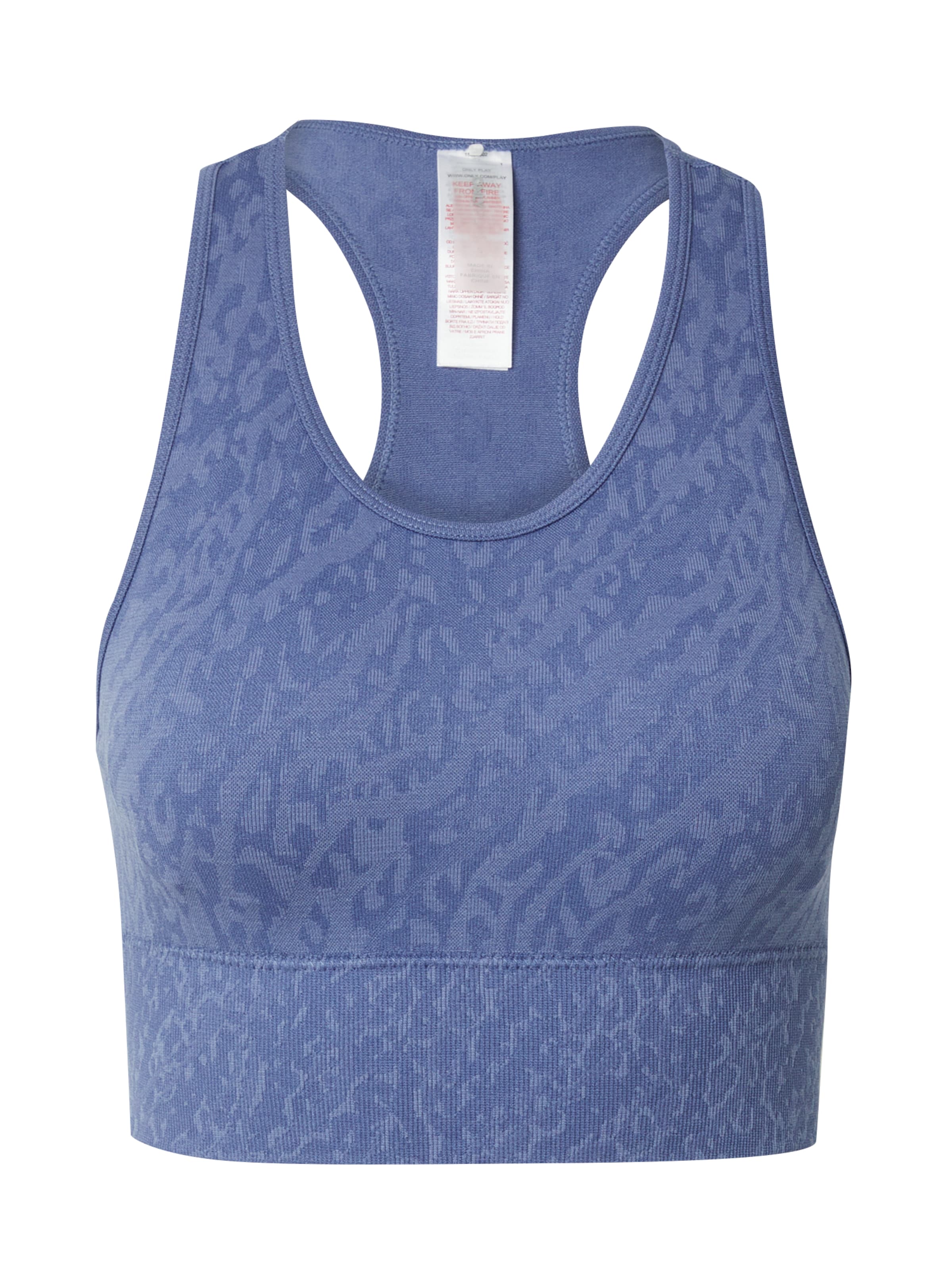 ONLY PLAY Õlapaelteta topp Spordirinnahoidja 'ONPDAISY-2-BETTY', värv sinine: eest vaates