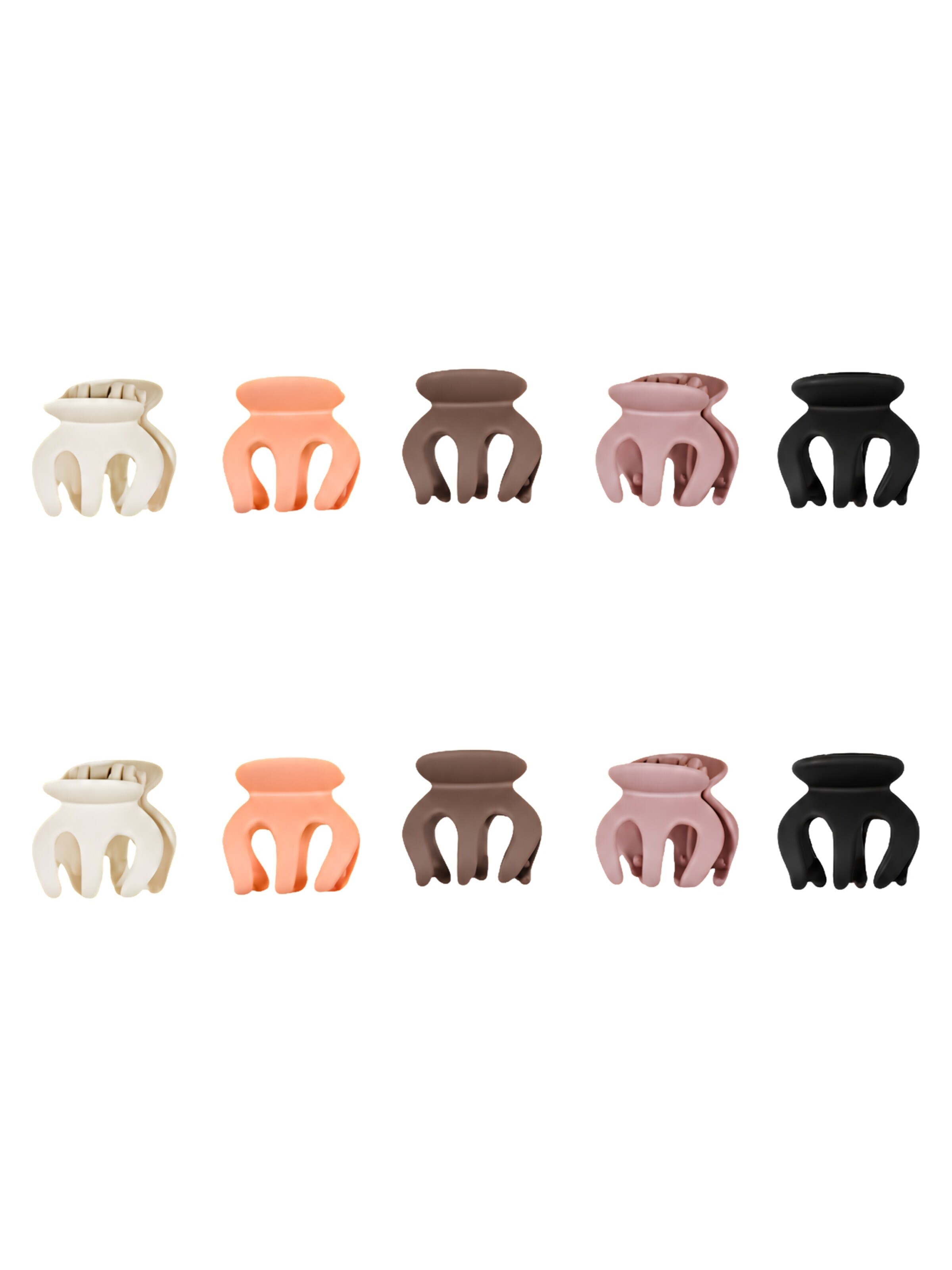 soho Hair accesoires Hårsmykke 'Etta Mini Hair Clips - Earth' i 2.5 cm x 2.5 cm i blandingsfarvet, Produktvisning