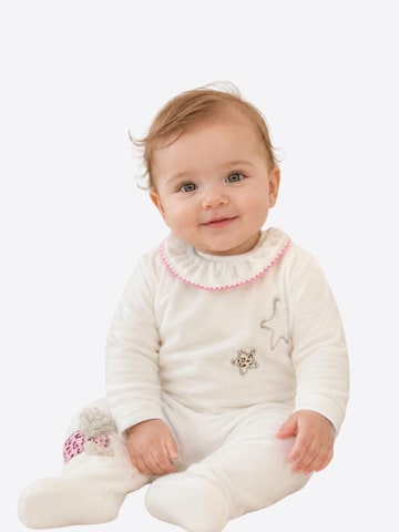 Bumber Romper/Bodysuit in Beige: front