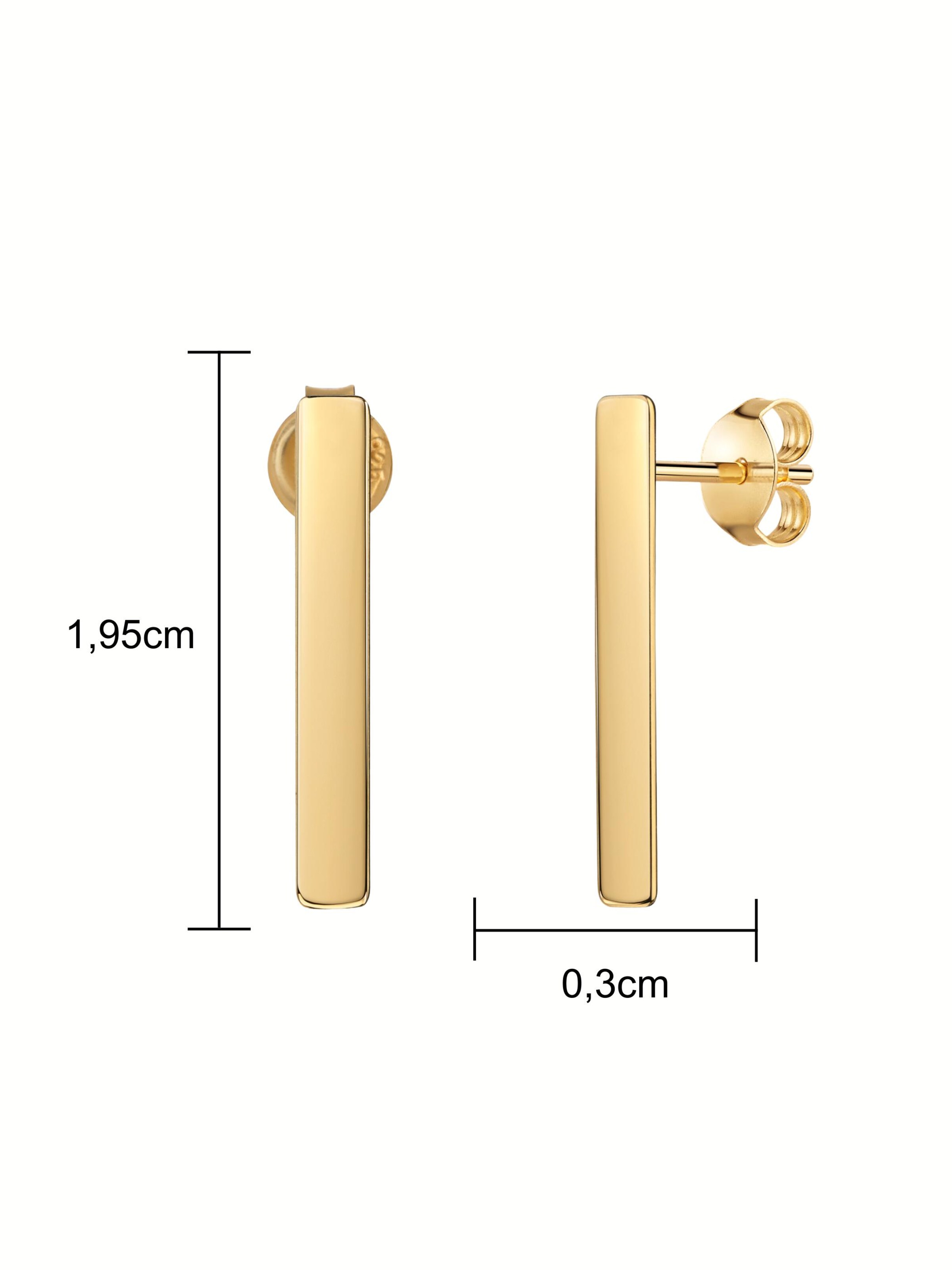 Kamiko - Pendientes 'BAR' en oro