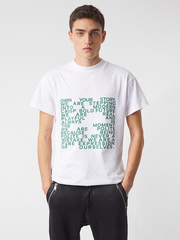 Young Poets Shirt 'Expression Daylen' in White: front