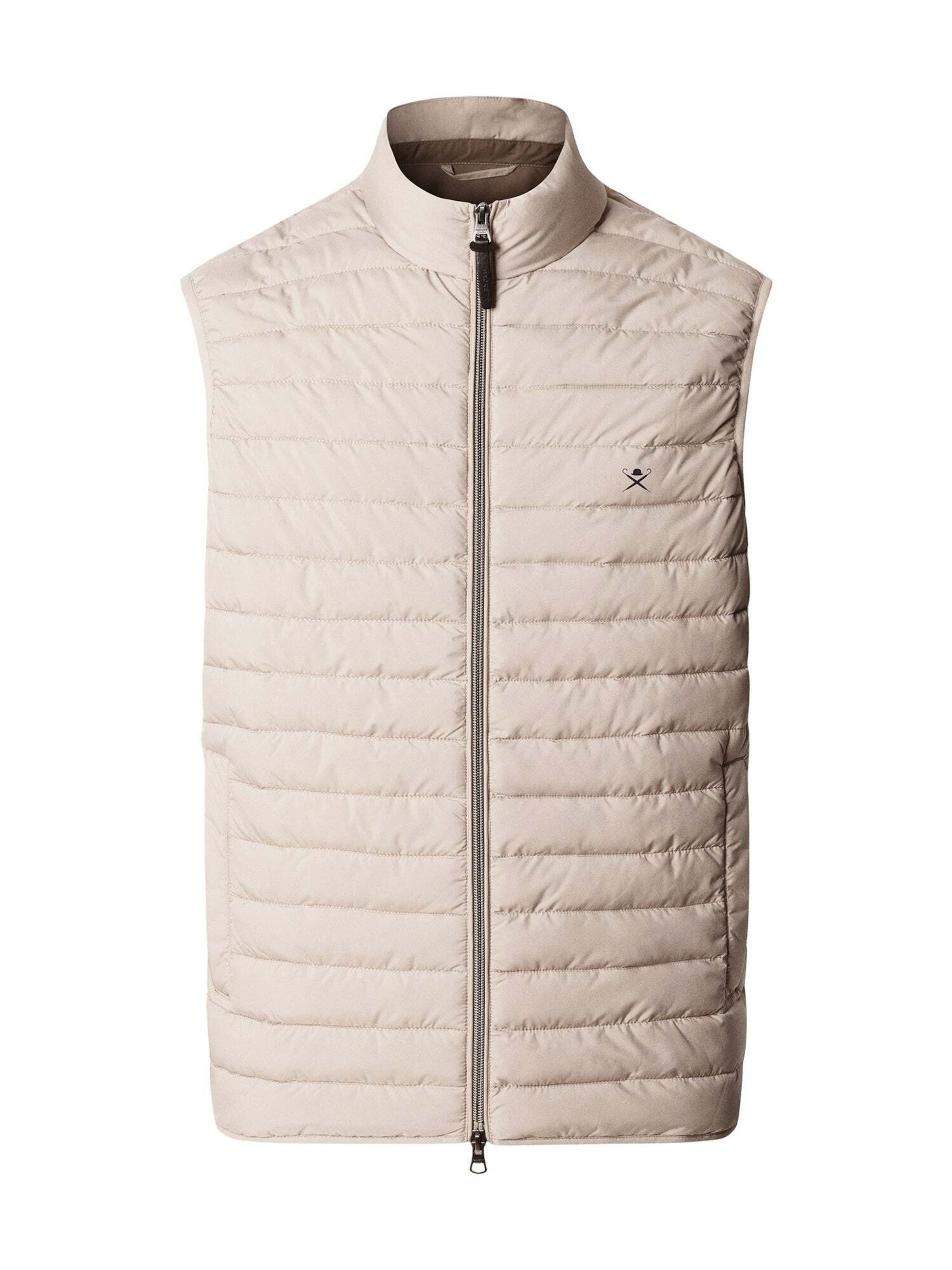 Hackett London Vest ' ULTRA LW GILET ' in Beige: front